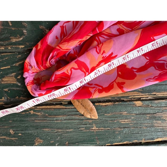 Jessica Simpson Floral Cut-Out Mini Dress Pink Red Orange O-Ring Size XS J363 - Picture 5 of 7